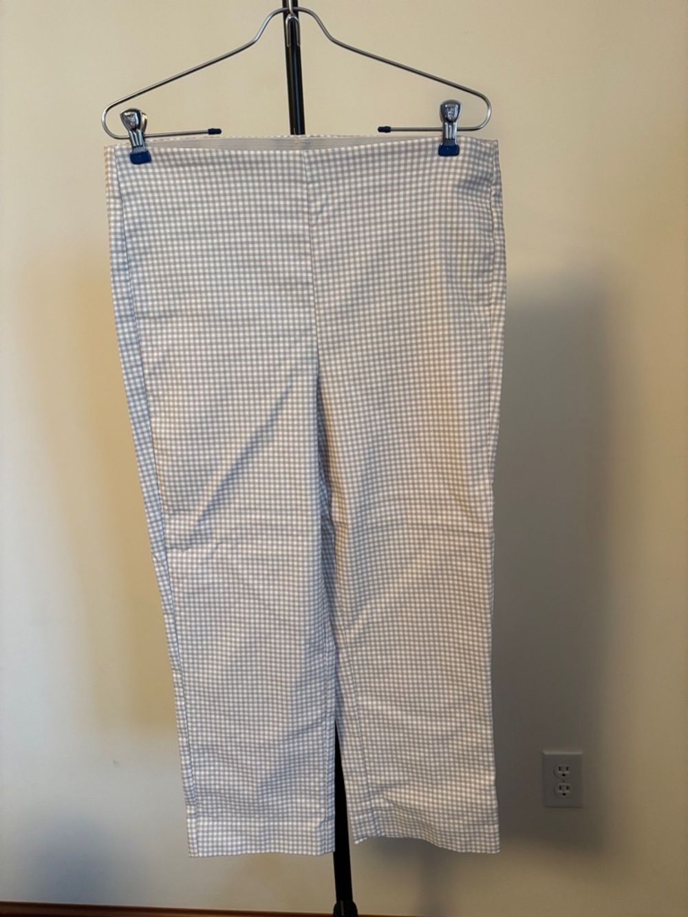 Chico's Light Tan and White Gingham Chinos - Picture 1 of 4